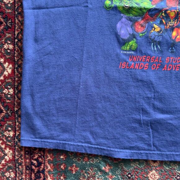 Vintage 1999 Universal Studios Islands of Adventure Marvel graphic tee size XL - Picture 8 of 8